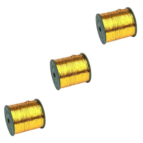 Angoily 3 Rollen Weihnachtliches Geschenkband Gold Vielseitiges Deko Band für Kuchen Party und Geschenkverpackung Leicht Zuschneidbar Festliche Schleife für Candy und Backbeutel Angoily 3 Rollen Weihnachtliches Geschenkband Gold Vielseitiges Deko Band für Kuchen Party und Geschenkverpackung Leicht Zuschneidbar Festliche Schleife für Candy und Backbeutel von Angoily