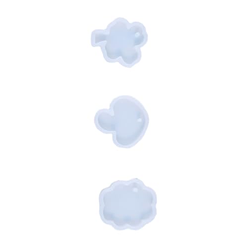 Angoily 3 STÜCKE Teiliges Silikon Anhänger Gießform Flexible Bruchfeste DIY Schmuckform mit Kleeblatt Pilz Wolke Wiederverwendbar für Halsketten Schlüsselanhänger Ohrringe Herstellung Angoily 3 STÜCKE Teiliges Silikon Anhänger Gießform Flexible Bruchfeste DIY Schmuckform mit Kleeblatt Pilz Wolke Wiederverwendbar für Halsketten Schlüsselanhänger Ohrringe Herstellung von Angoily