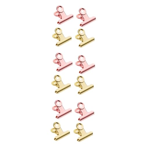 Angoily 3 Sätze Binder Clips Robuste Klammern Für Dokumente Rechnungen Und Notizen Bürobedarf Roségold Und Gold Vielseitige Büroklammern Für Zuhause Und Büro 10 Stück * 3 von Angoily