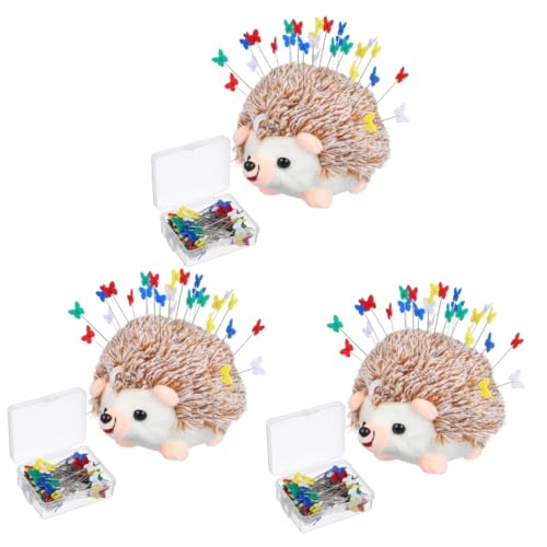 Angoily 3 Sätze Bunte Schmetterlingsnadel Gerade Stecknadeln Nähen Quilten Nadelkissen Zum Nähen Häkelnadelkissen Süßes Nähzubehör Sticknadelkissen Schneidernadel 100 Stück * 3 von Angoily