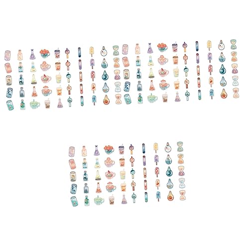 Angoily 3 Sätze Dekorative Aufkleber Für Getränke Wasserfeste Diy Scrapbook Sticker Für Alben Notizbücher Und Kartons Für Kreative Bastelprojekte 100 Blätter * 3 von Angoily