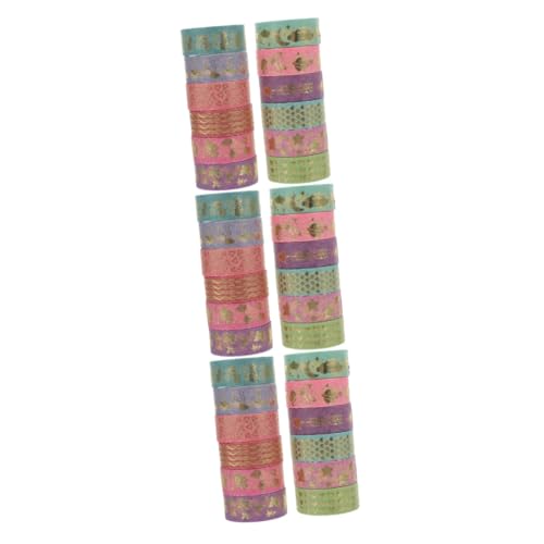 Angoily 3 Sätze Dekoratives Washi Tape Vintage Diy Papier Klebeband Für Scrapbooking Bastelprojekte Pro Einfach Abziehbar Rückstandsfrei 12 Stück * 3 von Angoily