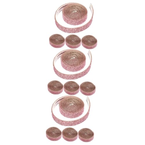 Angoily 3 Sätze Diy Decorative Diamond Aufkleber Hochzeit Strass-patches Dekoration Brautgürtel Gold Applikationen Aus Strass Strassflecken Für Kleidung Strasssteine Rosig 4 Rollen * 3 von Angoily