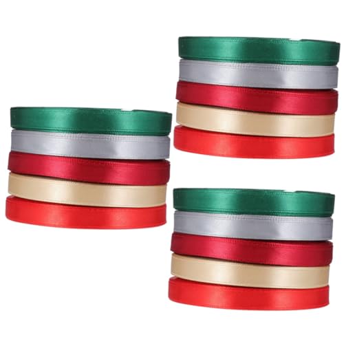 Angoily 3 Sätze Diy Dekorative Bänder Rosa Gegenwärtig Bänder Zum Verpacken Blume Papierband Mehrere Spitzenband Rustikal Verpackung Gold Party Dekorationen Farbig Polyester 5 Rollen * 3 von Angoily