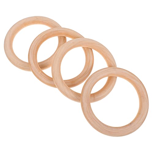 Angoily 3 Sätze Diy Ringe Aus Holz Tasche Runden Handhaben Griffe Geformt Für Klein Hängende Kreise Hängender Diy-ring Hängende Holzringe Gepäckringe Aus Holz Dekorative Ringe 4 Stück * 3 von Angoily