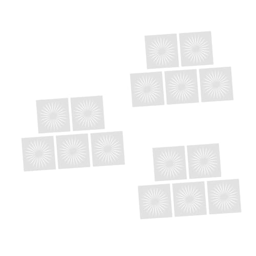 Angoily 3 Sätze Diy Schablonen Mit Sonnenmuster Für Wiederverwendbare Malvorlagen Hochwertigem Für Kreative Zeichnungen Und Bastelprojekte 10 Stück * 3 von Angoily