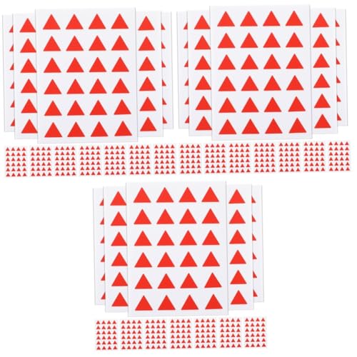 Angoily 3 Sätze Dreieckige Aufkleber Scrapbooking Nummer Kleine Etiketten Aufkleber Dreieckförmiges Etikett Klebeaufkleber Etikettenaufkleber Farbetikettendruckeraufkleber 576 Stück * 3 von Angoily