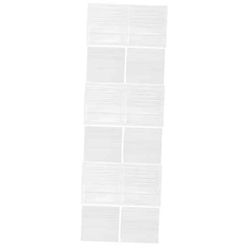Angoily 3 Sätze Etikettenbeutelpapierkombination Etiketthalter Streifen mit Kleber Regalanhänger für Drahtregale Taschenetiketten Inhaber Etikettenhalter selbstklebend Etikettentaschen PVC von Angoily