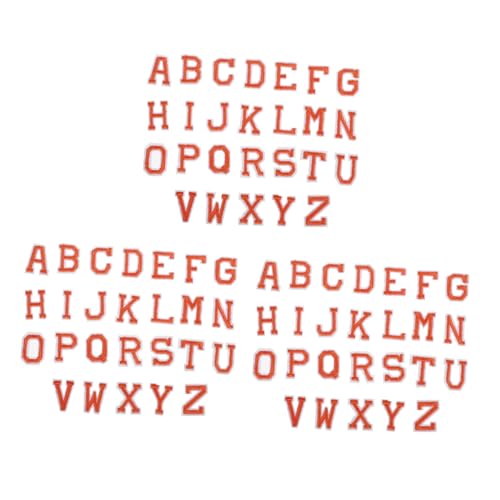 Angoily 3 Sätze Filzbuchstaben A-z Orange Alphabet Patches zum Aufbügeln Beständig Farbintensiv Komplettes für Jacken Taschen Kleidung für Nähen und Reparaturen von Angoily
