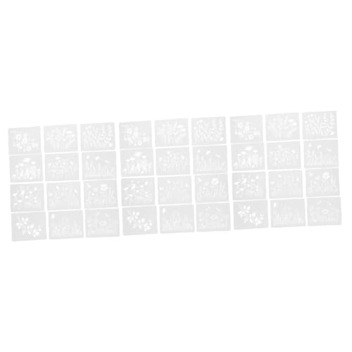 Angoily 3 Sätze Floral Schablonen Teiliges Malvorlagen für Bastelarbeiten Wiederverwendbare Schablonen für Diy Projekte Scrapbooking und Wandgestaltung Pet Material für Jugendliche von Angoily