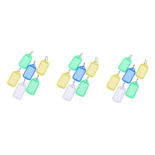 Angoily 3 Sätze Fünf Teile Bunte Schlüsselanhänger Mit Beschriftung Luggage Id Tags Für Koffer Und Haustiere Für Schlüsselbunde Und Etikettierung Mit Starkem 20 Stück * 3 von Angoily