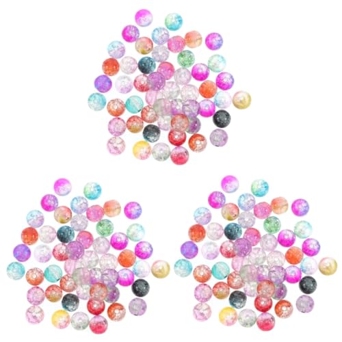 Angoily 3 Sätze Glasperlenschnur Glasrunde Perlen Runde Kristallperlen Schmuckperlen Knisterperlen Zur Schmuckherstellung Perlen Für Armbänder Perlen Für Schmuckhersteller 150 Stück * 3 von Angoily