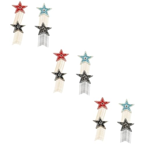 Angoily 3 Sätze Glitzer Stern Patches Mit Quaste Wasserdichte Strass Sticker Für Diy Kunsthandwerk Starke Haftung Für Kleidung Taschen Langlebig 4 Stück * 3 von Angoily