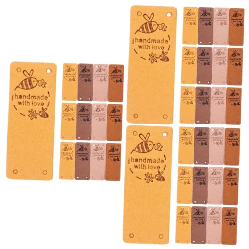 Angoily 3 Sätze Handmade Woven Clothing Labels Farbige Etiketten Für Bekleidung Weich Und Langlebig Für Diy Nähprojekte Hautfarbe 40 Stück * 3 von Angoily