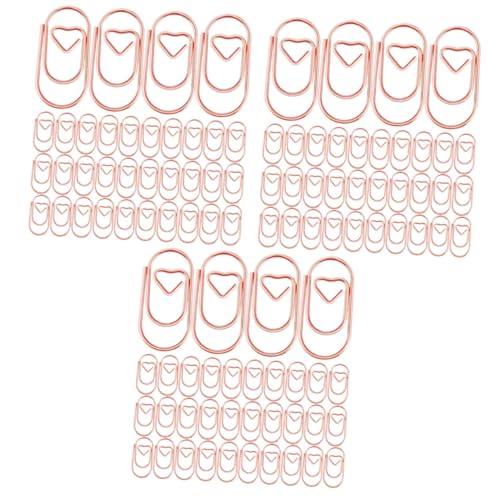 Angoily 3 Sätze Herzförmige Büroklammern Aus Metall Kleine Papierklammern Roségold Für Dokumente Notizen Und Bastelarbeiten Für Büro Und Zuhause 200 Stück * 3 Angoily 3 Sätze Herzförmige Büroklammern Aus Metall Kleine Papierklammern Roségold Für Dokumente Notizen Und Bastelarbeiten Für Büro Und Zuhause 200 Stück * 3 von Angoily
