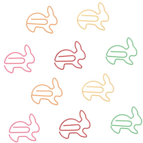Angoily 3 Sätze Kreative Hasen Papierclips Aus Metall Bunte Büroklammern Für Notizen Dokumente Und Schule Perfektes Zubehör Für Ihren Arbeitsplatz 20 Stück * 3 von Angoily