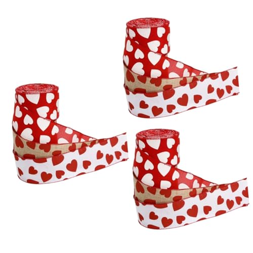 Angoily 3 Sätze Liebesband Herzen Band Mit Rosa Schleife Grünes Drahtband Dekoration Dünn Trimmen Schleifen Zum Verpacken Bänder Zum Basteln Wickelband Seide Polyester 3 Rollen * 3 Angoily 3 Sätze Liebesband Herzen Band Mit Rosa Schleife Grünes Drahtband Dekoration Dünn Trimmen Schleifen Zum Verpacken Bänder Zum Basteln Wickelband Seide Polyester 3 Rollen * 3 von Angoily