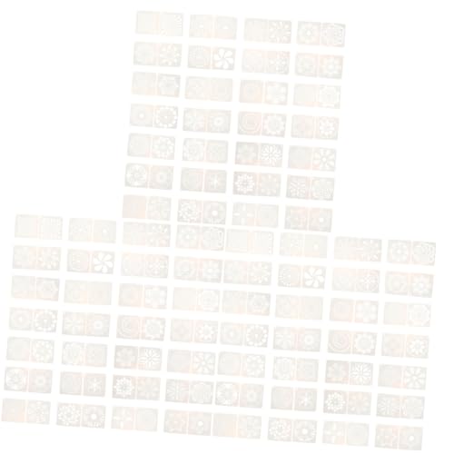 Angoily 3 Sätze Malvorlage Lassen Schablone Malen Wiederverwendbare Mandala-schablone Mandala-malerei Kuchenform Kinderschablonen Aus Kunststoff Mandala -vorlage Plastik Weiß 56 Stück * 3 von Angoily