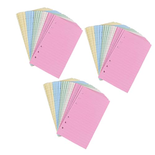 Angoily 3 Sätze Nachfüllpapier Bunt Liniert Lose für Notizbuch Reißfestes Din papier Kompatibel mit Standard ringordnern für Schule Büro und Tagebuch Angoily 3 Sätze Nachfüllpapier Bunt Liniert Lose für Notizbuch Reißfestes Din papier Kompatibel mit Standard ringordnern für Schule Büro und Tagebuch von Angoily