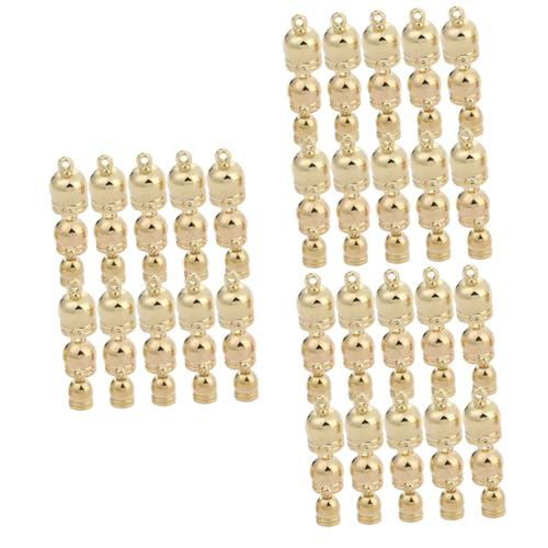 Angoily 3 Sätze Quasten Endkappen Für Diy Schmuck Endkappen Für Armband Und Halskette Für Satinbänder Einfache Verbindung Durch Oberen Langlebige Schmuckzubehörteile 120 Stück * 3 von Angoily