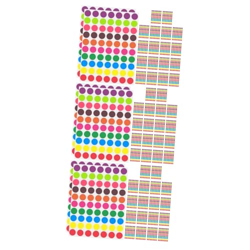 Angoily 3 Sätze Runder Siegeletikettenaufkleber Selbstklebende Bastelaufkleber Punkte Kreise Solide Mini Form Verschiedene Bunte Leere Runde Etiketten Aufkleber 1400 Stück * 3 von Angoily
