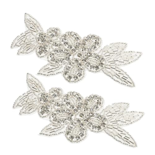 Angoily 3 Sätze Strassapplikationen Funkelnde Patches Für Diy Kleidung Handarbeit Und Accessoires Handgenähte Blumenmuster Hochwertige Rhinestone Motive Für Gürtel Abendmode 2 Stücke * 3 von Angoily