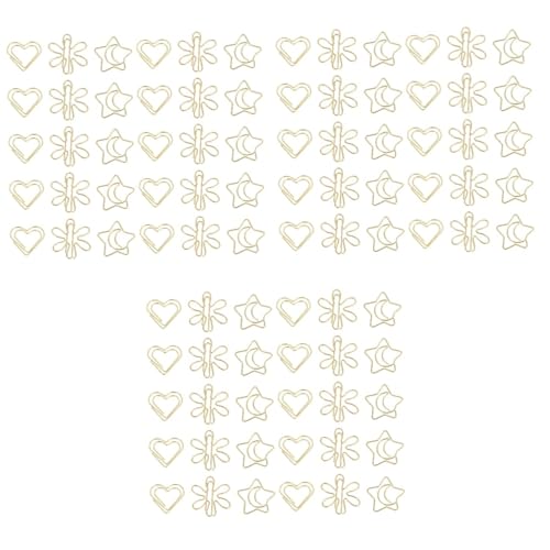 Angoily 3 Sätze Teiliges Dekorative Büroklammern Kreative Metallclips Für Dokumente Memos Und Fotos Für Bürobedarf Und Home Blume Und Mond Stück * 3 von Angoily