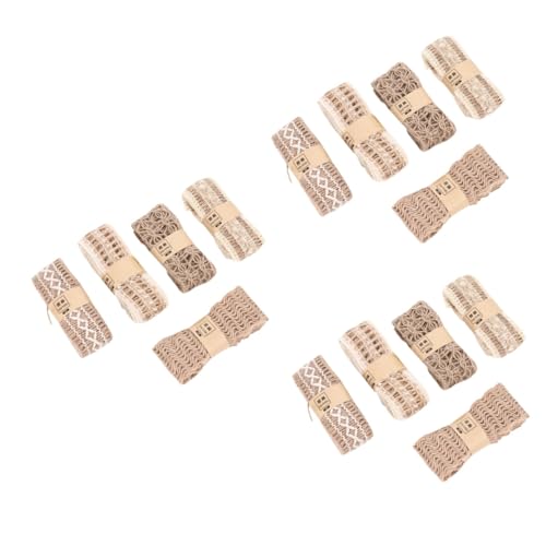 Angoily 3 Sätze Teiliges Diy Jute Spitzenband Handgemachte Dekobänder Für Bastelprojekte Für Hochzeiten Und Feste Vielseitige Verwendung Für Kleidung Und Dekoration 5 Stück * 3 von Angoily