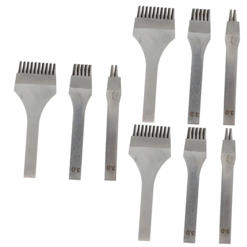 Angoily 3 Sätze Teiliges Leder Lochstanzen Set Hochwertige Prong Meißel Werkzeuge Für Diy Lederhandwerk Robustes Und Langlebiges Stanzwerkzeug Für Präzises Durchstechen Und 3 Stück * 3 von Angoily
