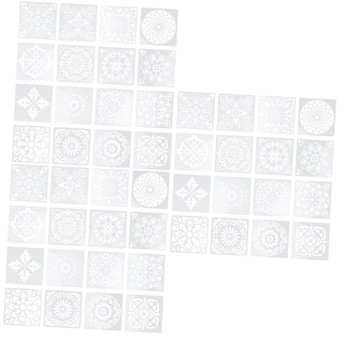 Angoily 3 Sätze Teiliges Mandala Malvorlagen Graffiti Schablonen Für Kreative Wiederverwendbare Zeichentools Für Blumen Und 16 Stück * 3 von Angoily