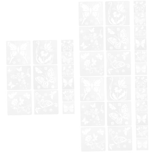 Angoily 3 Sätze Teiliges Schmetterlings Schablonen Für Diy Projekte Wiederverwendbare Malvorlagen Für Wände Möbel Und Kunsthandwerk Für Erwachsene 12 Stück * 3 von Angoily