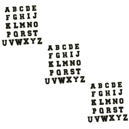 Angoily 3 Sätze Teiliges Schwarzer Buchstaben Patches Für Kleidung Diy Gestickte Applikationen Zum Aufbügeln Oder Nähen Zum Reparieren Und Dekorieren Von Jeans Shirts Taschen 26 Stücke * 3 Angoily 3 Sätze Teiliges Schwarzer Buchstaben Patches Für Kleidung Diy Gestickte Applikationen Zum Aufbügeln Oder Nähen Zum Reparieren Und Dekorieren Von Jeans Shirts Taschen 26 Stücke * 3 von Angoily