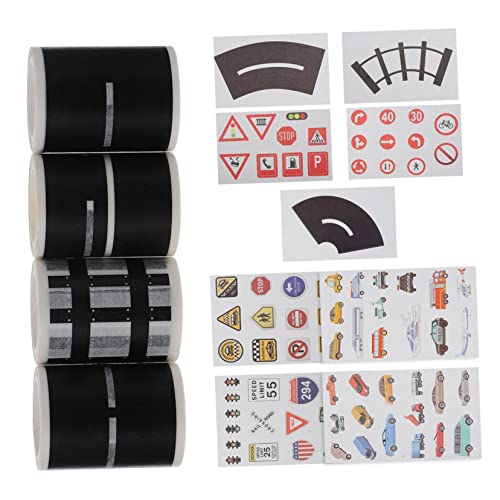 Angoily 3 Sätze Teiliges Straßenverkehrs Klebeband Für Diy Papier Klebeband Mit Straßen Und Kurven Design Für Kreative Bastelprojekte Und Verkehrserziehung 13 Stücke * 3 von Angoily