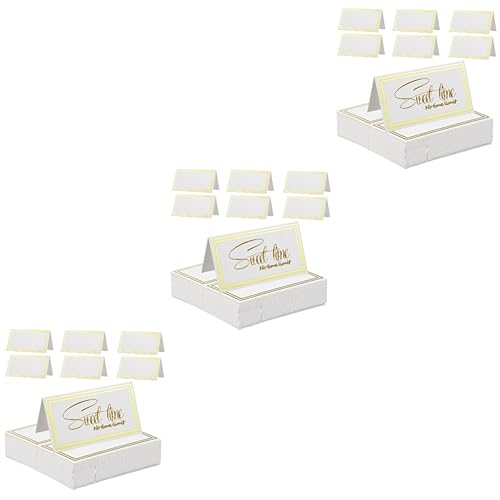Angoily 3 Sätze Tischkarten Mit Bronzing Design Elegante Platzkarten Für Hochzeiten Und Dinner Robuste Beschreibbare Tischkärtchen Für Stilvolle Tischdekoration 60 Stück * 3 von Angoily