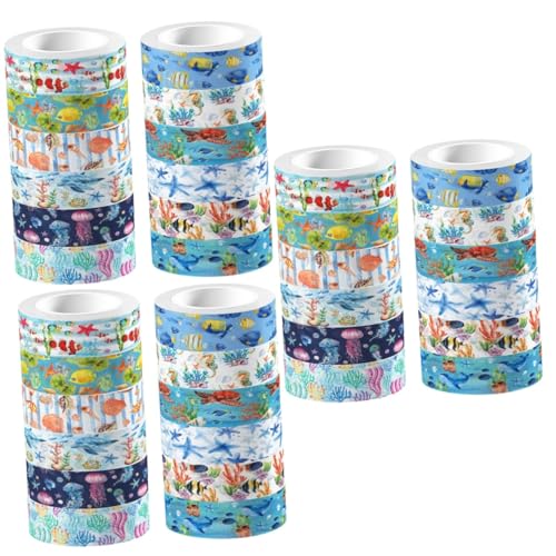 Angoily 3 Sätze Unterwasserbiotape Szene Scrapbooking Zeitschrift Journaling Pastell Schrott Tierisches Washi-tape Washi Tape Zum Aufzeichnen Dekoratives Packband Aufkleber 12 Rollen * 3 Angoily 3 Sätze Unterwasserbiotape Szene Scrapbooking Zeitschrift Journaling Pastell Schrott Tierisches Washi-tape Washi Tape Zum Aufzeichnen Dekoratives Packband Aufkleber 12 Rollen * 3 von Angoily