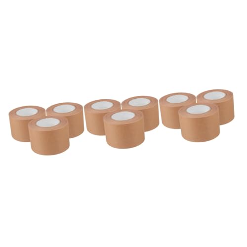 Angoily 3 Sätze Verstärkungsband Naht Beschreibbares Band Braunes Gummiband Wickeln Klebeband Für Verpackungskartons Verpackungsklebeband Aus Papier Kraftpapier Hellbraun 3 Rollen * 3 von Angoily