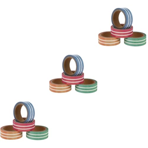 Angoily 3 Sätze Washi Tape Dekoratives Klebeband Für Scrapbooking Journaling Diy Projekte Leicht Abziehbar Und Wiederverwendbar Für Kreative Bastelarbeiten Und Persönliche 4 Rollen * 3 von Angoily