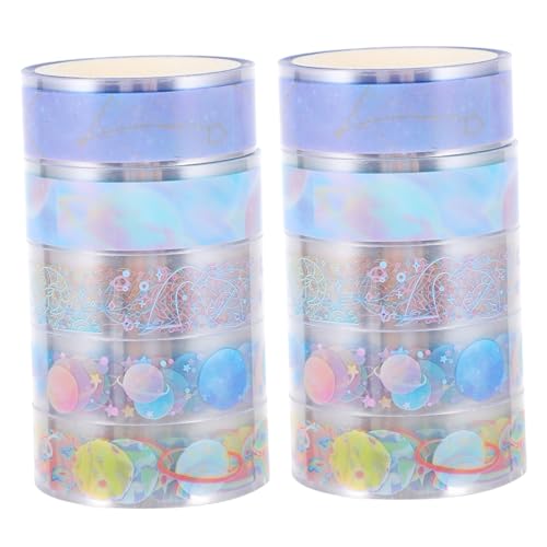 Angoily 3 Sätze Washi Tape Set Boxen Mit Dekoratives Klebeband Für Diy Scrapbooking Und Handbuchgestaltung Transparentes Pet Und Papier Traumhafte Muster Für Kreative Projekte 2boxen*3 von Angoily