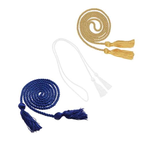 Angoily 3 Stück Abschluss Ehrenkordeln Weiß Blau Gold Dekorative Abschlusskordeln mit Quasten Leichte Langlebige Abschlusskleidung Accessoires für Abiturfeier und Fotorequisiten Angoily 3 Stück Abschluss Ehrenkordeln Weiß Blau Gold Dekorative Abschlusskordeln mit Quasten Leichte Langlebige Abschlusskleidung Accessoires für Abiturfeier und Fotorequisiten von Angoily