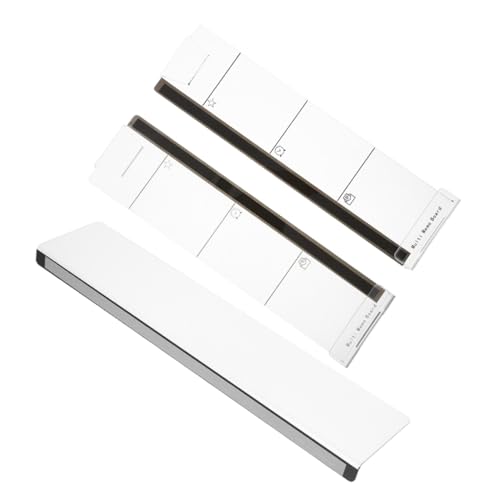 Angoily 3 Stück Acryl Monitor Memo Board Transparentes Seitenpanel Haftnotizhalter für Desktop Stabiler Kleber Wiederbeschreibbares Notizbrett für Büro und Home Office von Angoily