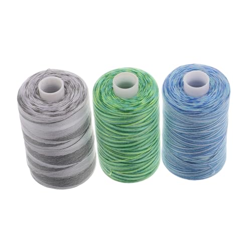 Angoily 3 Stück Buntes Ledernähgarn Allzweck Nähgarn Reparaturgarn Farbverlaufsgarn Quiltgarn Für Nähmaschinen Garn Zum Quilten Garn Zum Basteln Aus Polyester von Angoily
