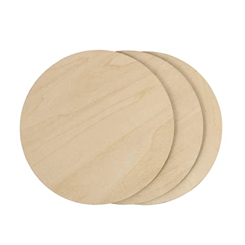 Angoily 3 Stück Diy Holzscheiben Unbehandelte Holzplatten für Bastelprojekte für Diy Handwerk Personalisierte und Weihnachtsdekoration Hochwertigem Holz von Angoily