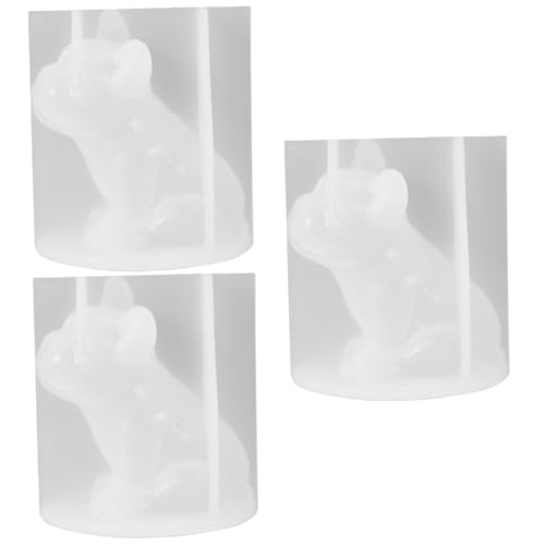 Angoily 3 Stück Diy Silikonform für Bulldogge Flexible Gießform für Kreative Bastelprojekte für Teenager und Diy Leicht zu Reinigen und Wiederverwendbar von Angoily