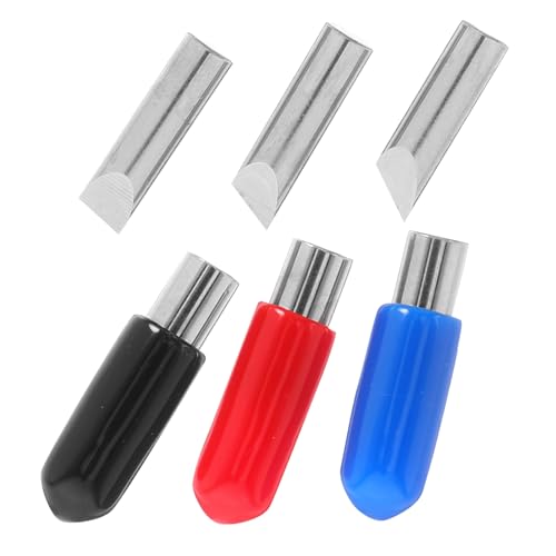Angoily 3 Stück Ersatzwerkzeugkopf mit Nutzmesser Accessoires für Schnitzwerkzeug Hand Craft Cutter Schnitzwerkzeugklingen Handheld -Schnitzwerkzeug Metall Silver Angoily 3 Stück Ersatzwerkzeugkopf mit Nutzmesser Accessoires für Schnitzwerkzeug Hand Craft Cutter Schnitzwerkzeugklingen Handheld -Schnitzwerkzeug Metall Silver von Angoily