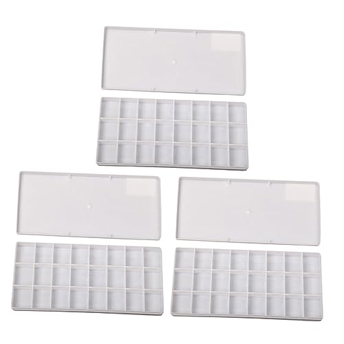 Angoily 3 Stück Fächer Pigment Aufbewahrungsbox für Wasserfarbe Mischpalette für Malerei Leicht und Einfach zu Reinigen für Künstlerbedarf von Angoily