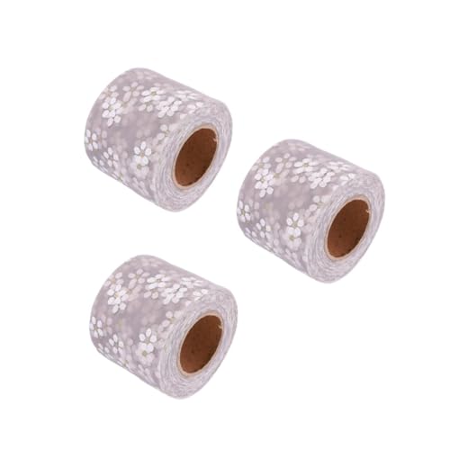 Angoily 3 Stück Graues DIY Gazeband mit Kleinem Pflaumenblütenmuster Leichtes Langlebiges Tüllband für Kopfschmuck Kleidung und Geschenkdekoration Angoily 3 Stück Graues DIY Gazeband mit Kleinem Pflaumenblütenmuster Leichtes Langlebiges Tüllband für Kopfschmuck Kleidung und Geschenkdekoration von Angoily