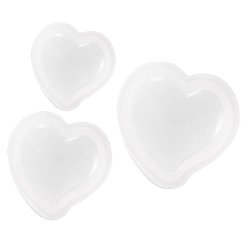 Angoily 3 Stück Herzförmige Silikonformen Diy Gießform für Bastelarbeiten Stabile und Lebensmittelechte Materialien für Schmuck Dekorationen und Kreationen Angoily 3 Stück Herzförmige Silikonformen Diy Gießform für Bastelarbeiten Stabile und Lebensmittelechte Materialien für Schmuck Dekorationen und Kreationen von Angoily