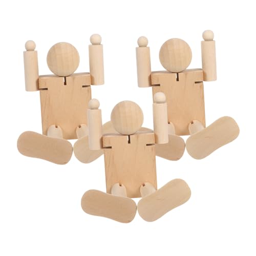 Angoily 3 Stück Holzroboter Figurine Gelenkig Flexible Künstler Puppe DIY Malen Basteln Lernspielzeug Kreative Holzfigur Angoily 3 Stück Holzroboter Figurine Gelenkig Flexible Künstler Puppe DIY Malen Basteln Lernspielzeug Kreative Holzfigur von Angoily
