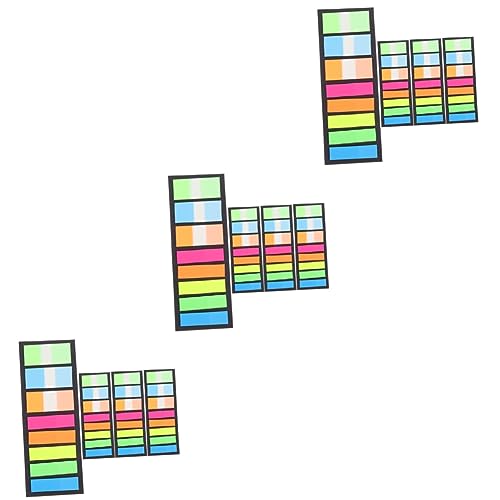 Angoily 3 Stück Index-label Registerkarten Helle Farbe Fluoreszierende Aufkleber Neon-seitenmarkierungen Liste Selbstklebend Klebrig Buch Mark Sticky Büro Schule Flüsterpapier von Angoily