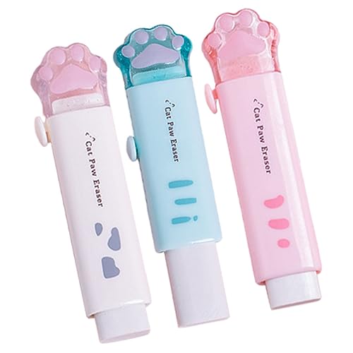Angoily 3 Stück Kawaii Katzenpfoten Radiergummi Einziehbare Niedliche Radierer für Schule und und Praktisch für Kreative Schreibwaren Angoily 3 Stück Kawaii Katzenpfoten Radiergummi Einziehbare Niedliche Radierer für Schule und und Praktisch für Kreative Schreibwaren von Angoily